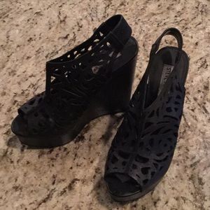 Black Steven Madden wedges